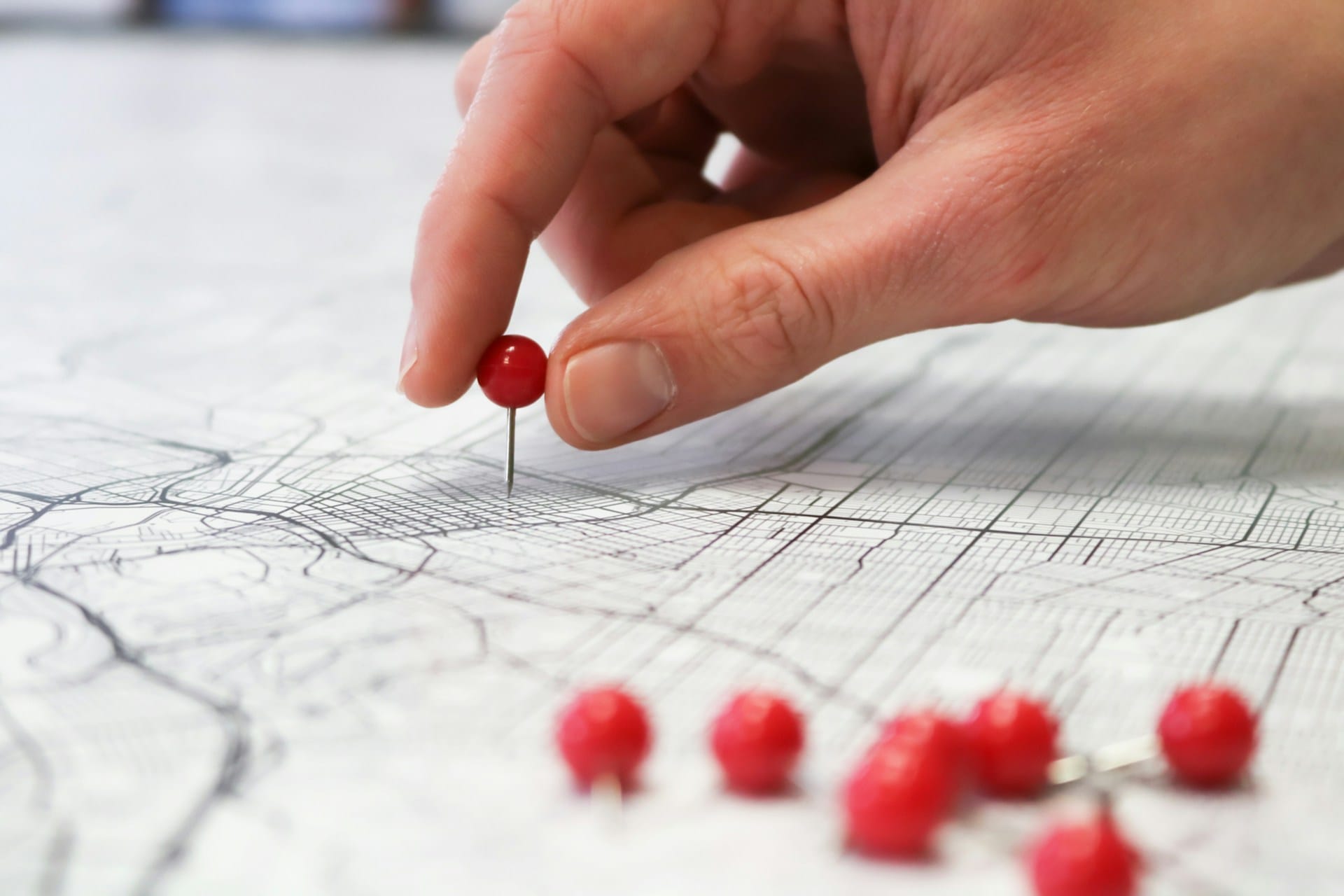 manual delivery route planning with pins